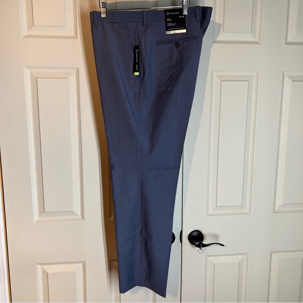INC men’s dress pants slim fit size 38x32 blue brand new